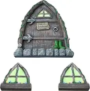 Fairy Door | Resin Yard Art Door,Outdoor Miniature Fairy Garden Decoration for Patio, Lawn, Garden, Kids Room Qincu-au