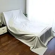 DJAPWPX Furniture Dust Cover for Bed, 79inch Polyester Bed Sheet, Mattress Protection Cover, Washable Sofa Protector for Sofas Chairs Home (Gray, M)