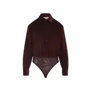 [Max Mara] Max Mara-Red Fertile Cotton Shirt-Donna 40 IT