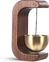 Decorative Wooden Door Chime for Home Office Shopkeeper Bell with Sound Versatile Entry Alert for Restaurants Cafes and More Rustic Design