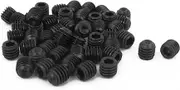 uxcell M6 x 6mm 1mm Pitch Hex Socket Set Cup Point Grub Screws Black 50pcs