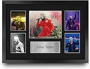 HWC Trading FR A3 Corey Taylor Gifts Printed Signed Autograph Picture for Music Memorabilia Fans - A3 Framed