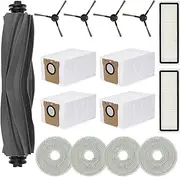 15 PCS Accessories Kit for Dreame L20 Ultra/ L30 Ultra Robot Vacuum Cleaner, Replacement Parts Main Brush, Side Brush, Washable Filter, Mop Pads, Dust Bag