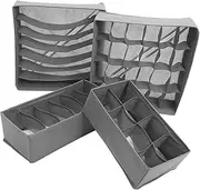 SOESFOUFU Underwear Drawer Organizer 4pcs Storage Box Drawers Bra Storage Holder Underwear Wardrobe Non-woven Fabric Sock Storage Case