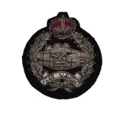 RTR Beret Badge British Army Royal Tank Regiment Old Pattern Hand Embroidered