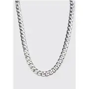 Mens Silver Chunky Cuban Chain Necklace