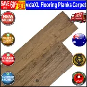 vidaXL Self-adhesive PVC Flooring Planks Carpet 5.02 m² 2 mm Walnut Brown Tiles