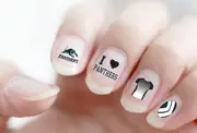 Penrith Panthers NRL Nail Art Decal Stickers Gel or Polish