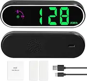 Car Headup Display GPS Digital Ometer with Display Clock & Compass Function Over Alarm for Car Truck S Rv Black
