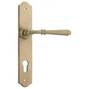 Door Lever Reims Euro Satin Brass CTC85mm H240xW40