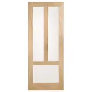 Corinthian 2340 x 620 x 35mm Internal Door White Oak Moda Translucent Glass AMODG3