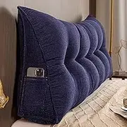 Triangle Pillow, Headboard Wedge Pillow, Reading Bedrest Throw Pillows, Large Bolster Headboard Back Support Lumbar Cushion Pillow for Daybed, with Removable Cover Corduroy (10 180cm)