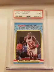 MICHAEL JORDAN 1988 FLEER STICKER BULLS PSA 6