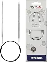 KnitPro 80 cm x 3.75 mm Nova Fixed Circular Needles, Silver