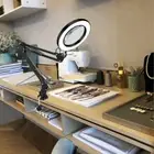 LED 5X Magnifying Lamp Dimming 3 Color Desk Lamp Magnifier For Reading Soldering