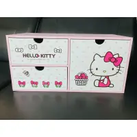 在飛比找蝦皮購物優惠-全新現貨- Hello Kitty 正版 木製 桌上 收納盒