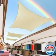 Royal Shade 12' x 20' Beige Rectangle Sun Shade Sail Canopy Outdoor Patio Fab