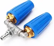 Dual Turbo Nozzle Pressure Washer, 360° Rotating Turbo Nozzle For Power Washer with 1/4" Quick Connector, 2.5 Orifice Twin Turbo Nozzle, 4-6 GPM, 4000 PSI Max(Blue)