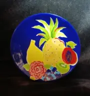 Target HOME Casual Italian Fruit Salad Plates 9.25” Hand Painted