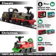 Kids Ride On Train Eelectric Car With Track / Toddler Walker / Carriage Toy AU