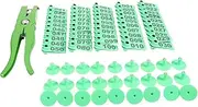 HIAKDOFT 103Pcs Plastic Ear Tag Kit for Livestock Includes Applicator Standard Pins and Durable Tags for Pigs Cattle Sheep and Animals