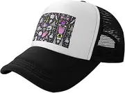 [COMAAM] Magical Design Norse Runes Compass Adult Mesh Baseball Cap Trucker Hats for Women Men Bulk Trucker Hats Adjustable for Daily Wear Sports