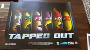 2016 SDCC COMIC CON EXCLUSIVE FOX POSTER THE SIMPSONS TAPPED OUT NUMBERED / 2500
