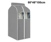 Hanging Clothes Bag Garment Bag Organizer Storage with Clear PVC Windows Garment Rack Cover Dust-Proof Clothes Cover for Suit Coats Jackets Dress Closet St