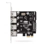 USA 5Gbps 4 Ports PCI-E to USB 3.0 HUB PCI Express Expansion Card Adapter
