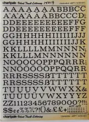 Chartpak Velvet Touch Lettering Clarendon 48pt/M3948 C Black Rub On