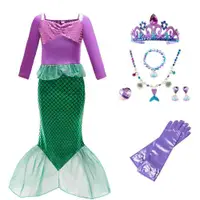 在飛比找ETMall東森購物網優惠-迪士尼兒童服裝公主裙春秋美人魚