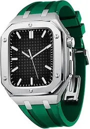 [TIOYW] For Apple Watch Mod Kit 45mm Rugged Stainless Steel Case With Bands For Apple Watch Series 7 And Series 6/SE/5/4 (44mm)