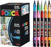 Posca Uni- Paint Marker Pen- Fine Point- Set of 15 (PC-3M15C), red,blue,yellow