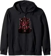 [STAR WARS] Darth Maul Large Face Portrait Zip Hoodie