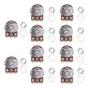 10x B500K Mini Linear Guitar Pots 15mm Split Shaft 500K Guitar Potentiometers