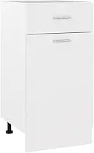Drawer Bottom Cabinet White 40x46x81.5 cm Engineered Wood,Kitchen Drawer Cabinet with Ample Storage for Kitchen Appliances and Organization Kitchen Storage