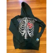 MTV 2023 Viacom International Skeleton Hoodie Size Large Green Pullover NWT