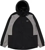 [HUF] Men's Shell Jacket - Lightweight, Water-Resistent Zip-Up with Hood