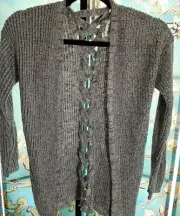 NWT CloudChaser Lace Up Back Cardigan Sweater, Size S (7), Retail $40.00