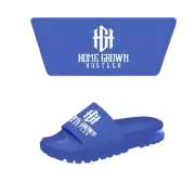 Home Grown Hustler Unisex Blue Slides
