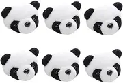 [GAROZATION] 6pcs Cute Panda Plush Brooches Adorable Cartoon for Women Accessories for Bags Hats and Scarves Charming and Girls