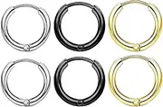 [Generic] Hoop Earrings Set, Small Hoop Earrings Girls, Cute Huggie Hoop Earrings, Lightweight Earring Set, Multiple Piercing Earrings Set, Girls' Hoop Earring Set, Hoop Earrings Set