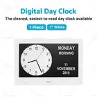 Digital Day Clock 7" LED Large Calendar Dementia Date Week Month Year Time Wall