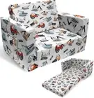 Kids Sofa Couch Toddler Boys Girls 2-in-1 Convertible Sofa to Lounger Comfy