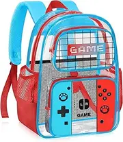 [TILYTADLY] School Backpack For Boys -Clear Gamer Boys Backpack For Kids Children Teens