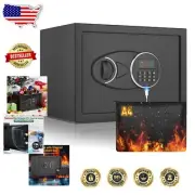 Alloy Steel Fireproof Safe Box with Alarm & Customizable Storage - 0.77 cu.ft