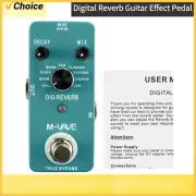 Digital Reverb Guitar Effect Pedal 9 Types Decay & Mix Control True Bypass Metal