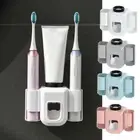 Wall Mount Toothbrush Holder Dust-proof Toothpaste Dispenser Toothbrush Stand