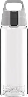 Sigg - Tritan Water Bottle - Total Color ONE Transparent - Suitable For Carbonated Beverages - Dishwasher Safe - Leakproof - Featherweight BPA Free - 0.6L