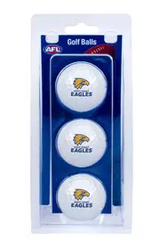 WEST COAST EAGLES AFL GOLF BALL 3 PACK